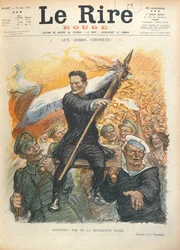 Karikatuur van Alexander Kerensky (1881-1970), omslag van het Franse tijdschrift 